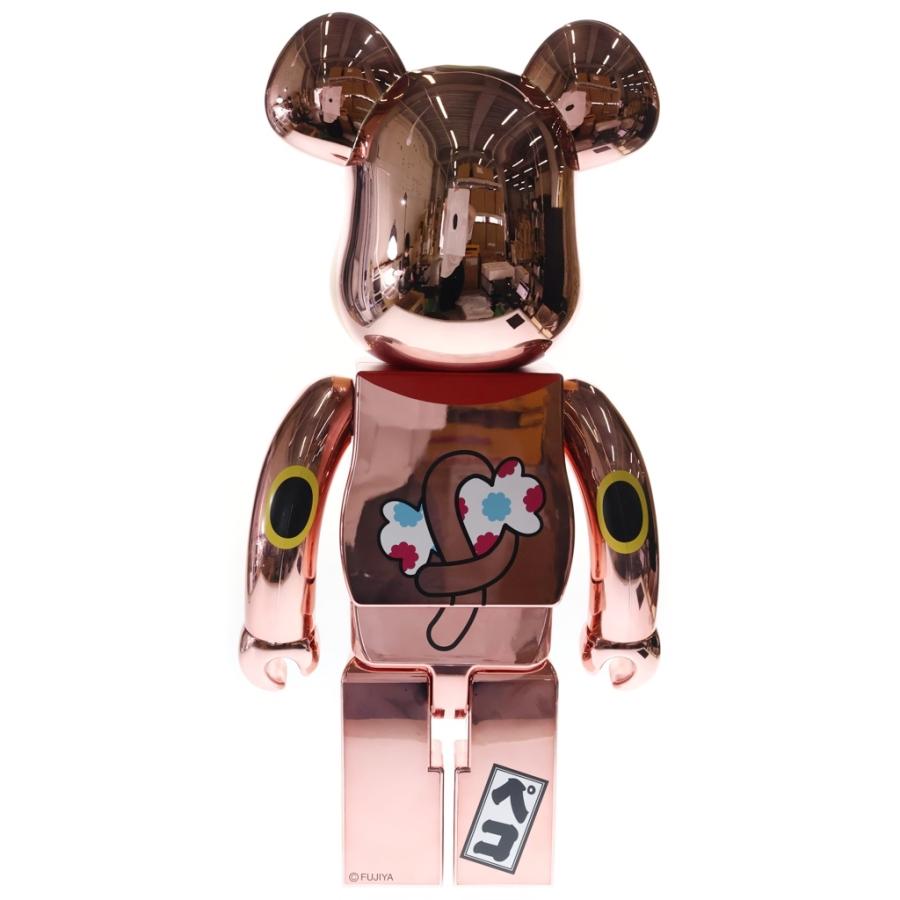 BE@RBRICK ベアブリック ×不二家 ペコちゃん 招き猫 金運ダブル小判 桃