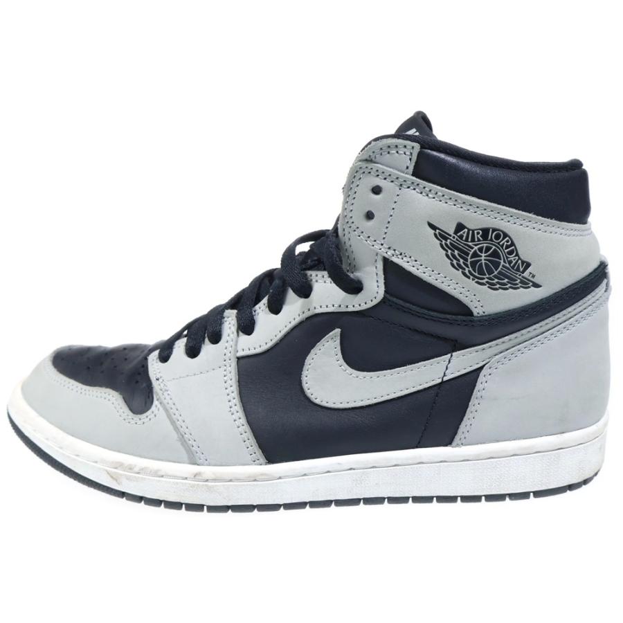 【値下げ中】NIKE ナイキ スニーカー エアジョーダン1HIGH Shadow2.0 ハイカット 靴 AIR JORDAN シューズ 555088-035  天然皮革  合成繊維  グレー メンズ オールシーズン 美品【中古品】 NIKE（ナイキ） AIR JORDAN 1 RETRO HIGH OG SHADOW 2.0 エア