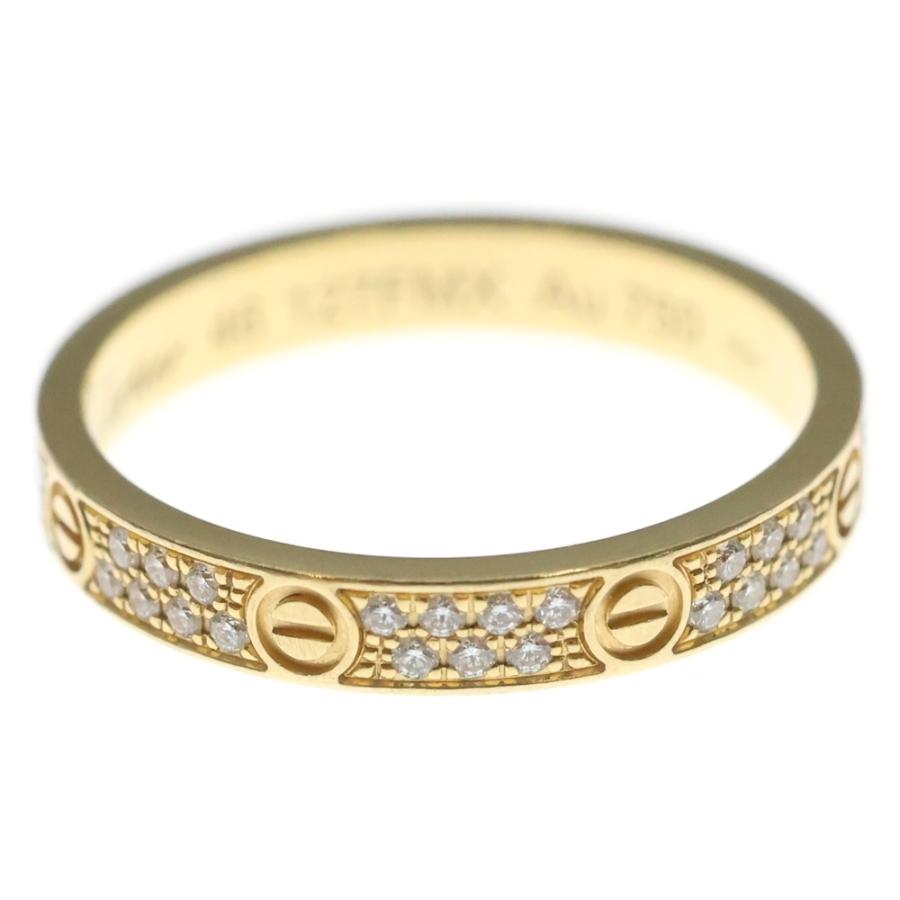 Cartier（カルティエ） ミニラブ パヴェダイヤ リング Au750 K18 YG