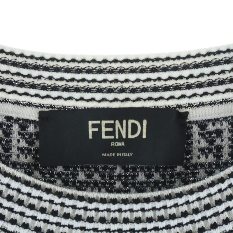 FENDI フェンディ ニット ズッカ柄 総柄 長袖 FFロゴ 美品 50 FENDI
