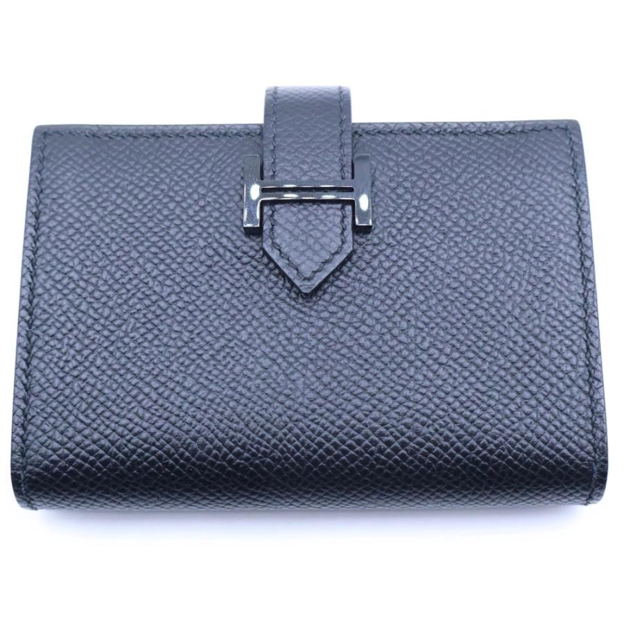 エルメス ベアンミニ カードケース ケース HERMES（エルメス） ベアンミニ カードケース ソーブラック 二つ折り