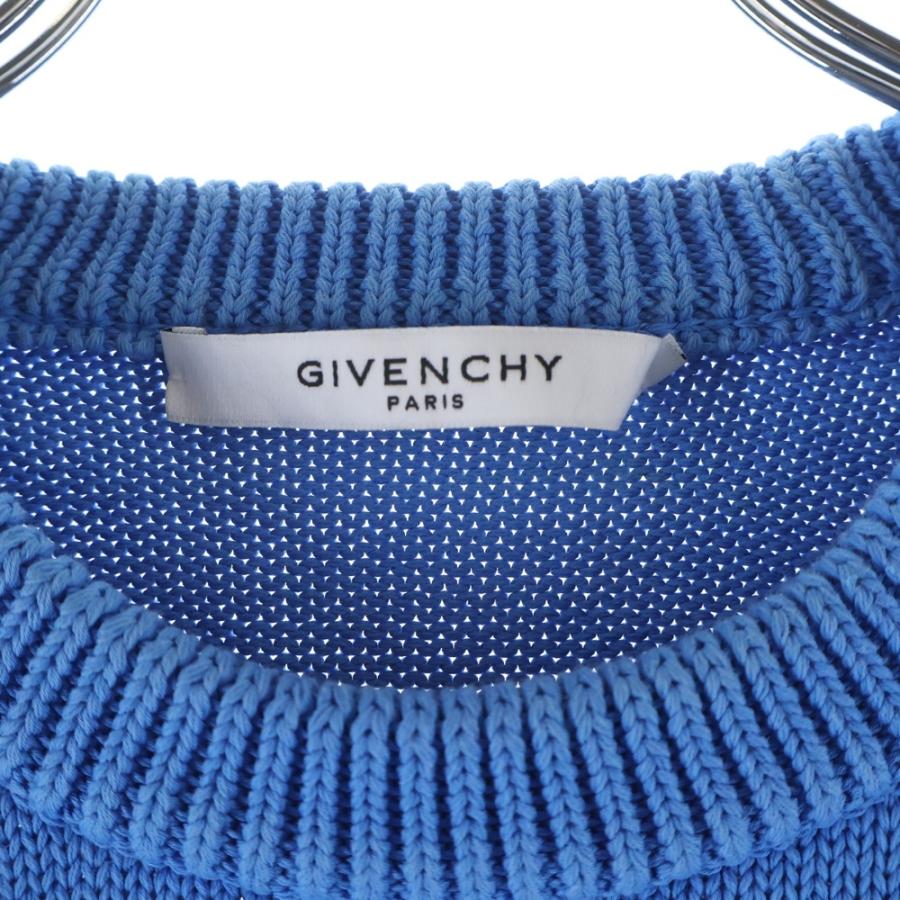 GIVENCHY ジバンシィ リバースロゴ ジャガード クルーネック プルオーバー 長袖ニット セーター ライトブルー BM9063401M GIVENCHY（ジバンシィ） リバースロゴ ジャガード クルーネック プル
