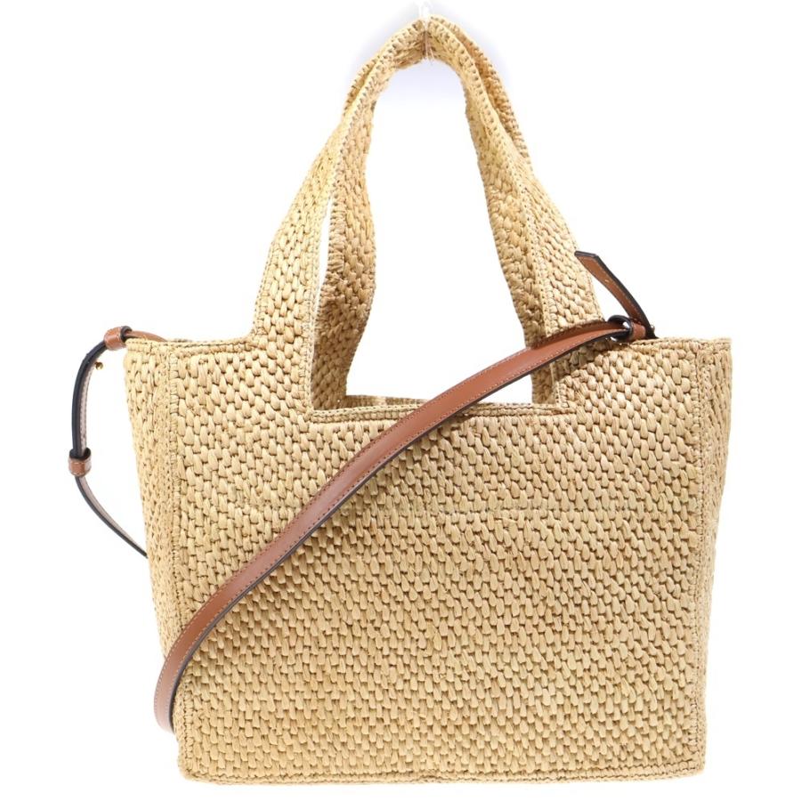 LOEWE ロエベ ロエベフォント トート ミニ ラフィア 2WAYバッグ ショルダーバッグ ハンドバッグ カゴバッグ ベージュ A685V46X01の画像