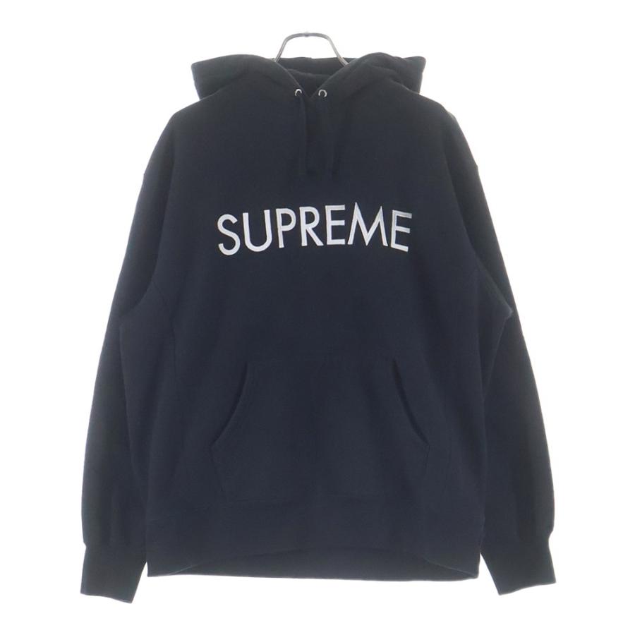 シュプリーム  22AW  Capital Hooded Sweatshirt ロゴ刺繍プルオーバーパーカー メンズ L Supreme（シュプリーム） 22AW Capital Hooded Sweatshirt キャピタル