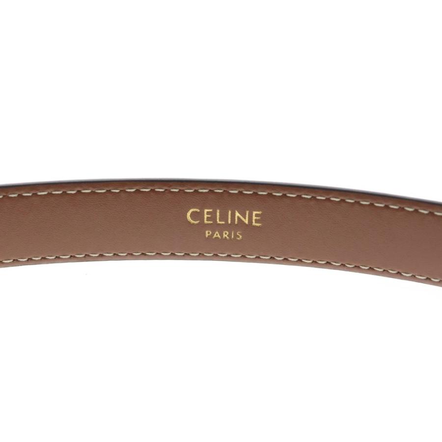 CELINE（セリーヌ） トリオンフ レザーベルト ブラウン レザー