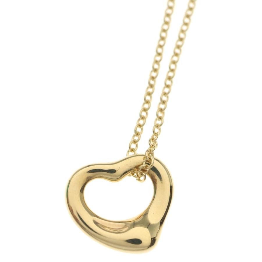 TIFFANY & Co. (ティファニー) オープンハート ネックレス ペンダント チェーン ゴールド Au750YG_2