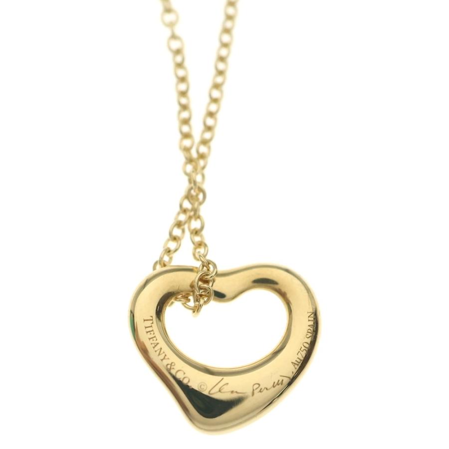TIFFANY & Co. (ティファニー) オープンハート ネックレス ペンダント チェーン ゴールド Au750YG_4