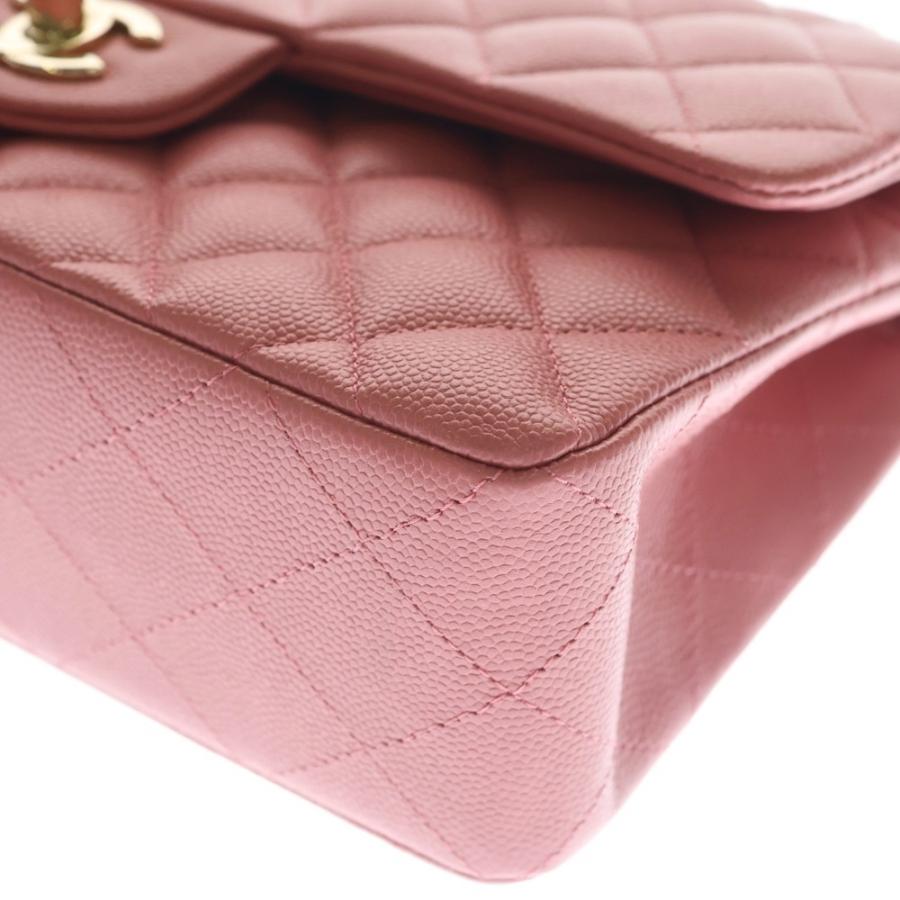 CHANEL シャネル マトラッセ23 キャビアスキン レザー Wフラップ Wチェーン ショルダーバッグ ゴールド金具 ピンク CHANEL - CHANEL シャネル マトラッセ23 キャビアスキン レザー W