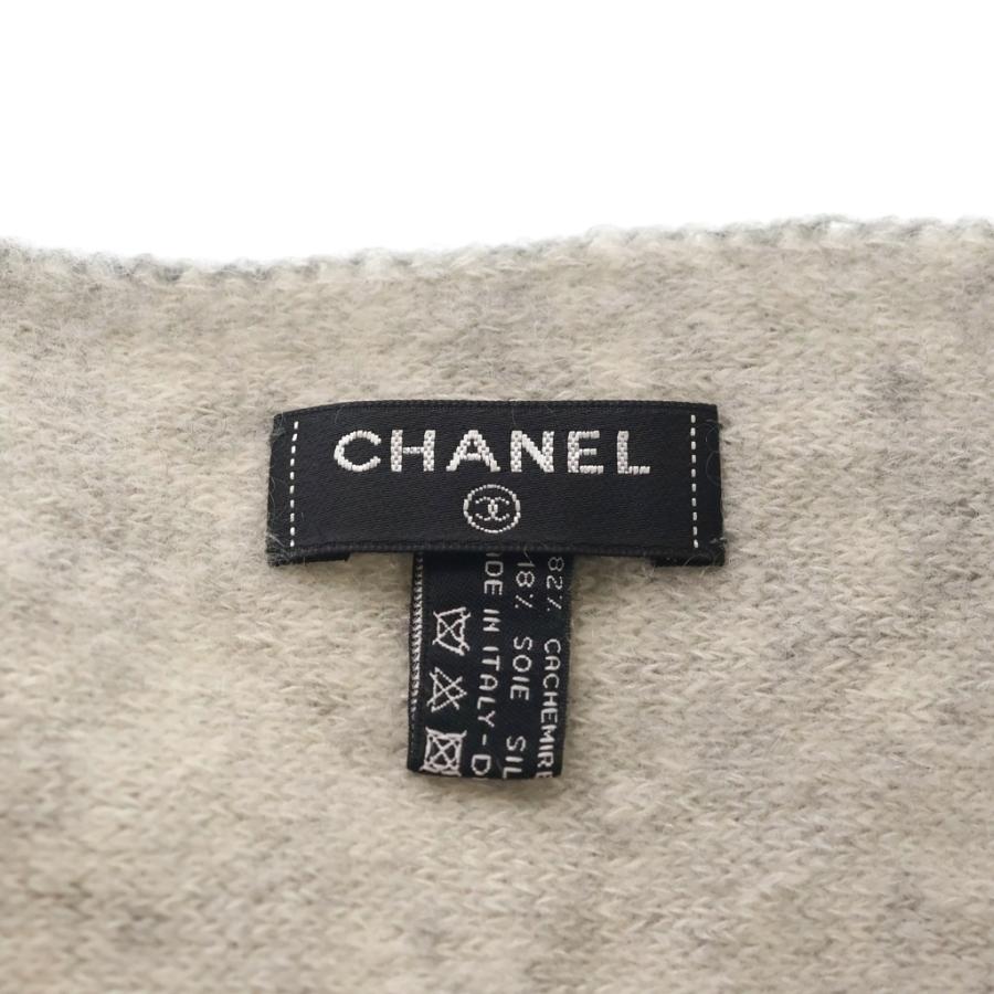 CHANEL（シャネル） ココマーク ストール グレー カシミア×シルク