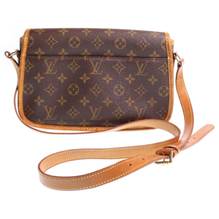LOUIS VUITTON ルイヴィトン モノグラム ソローニュ ショルダーバッグ ショルダーポシェット ブラウン レザー×PVC M42250 ゴールド金具