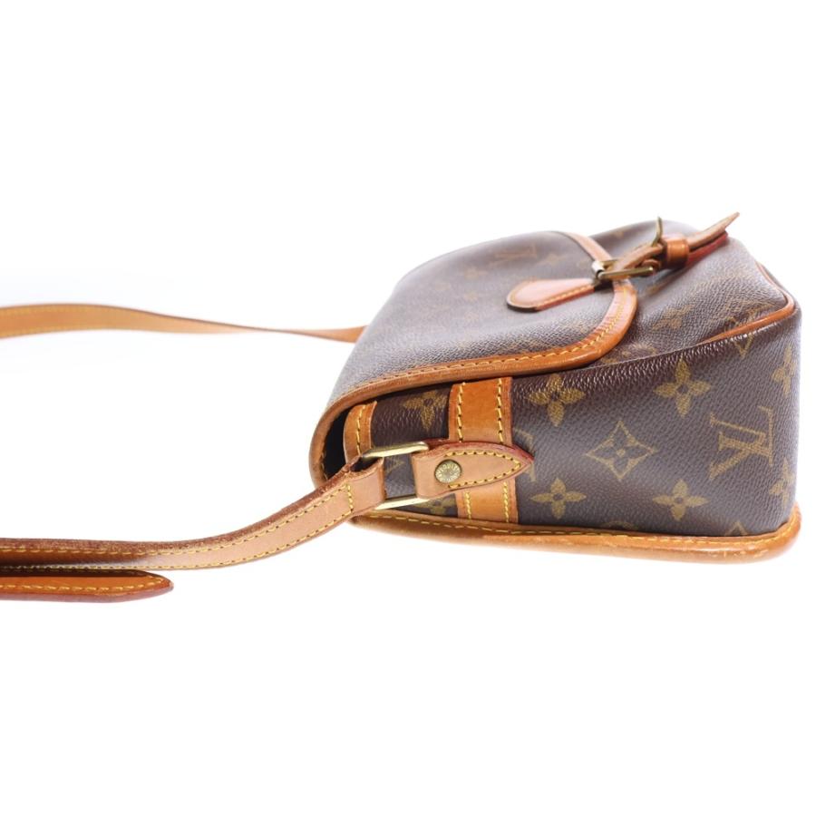 LOUIS VUITTON ルイヴィトン モノグラム ソローニュ ショルダーバッグ ショルダーポシェット ブラウン レザー×PVC M42250 ゴールド金具