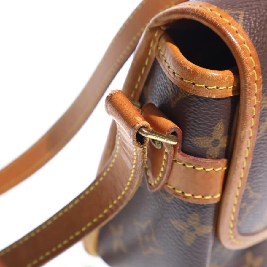 LOUIS VUITTON ルイヴィトン モノグラム ソローニュ ショルダーバッグ ショルダーポシェット ブラウン レザー×PVC M42250 ゴールド金具