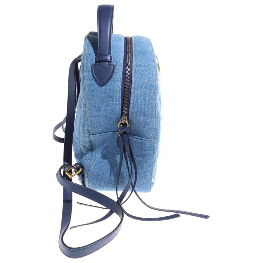 Min【美品】GUCCI GGマーモント バックパック デニム GUCCI（グッチ） GGマーモント デニム バックパック リュックサック