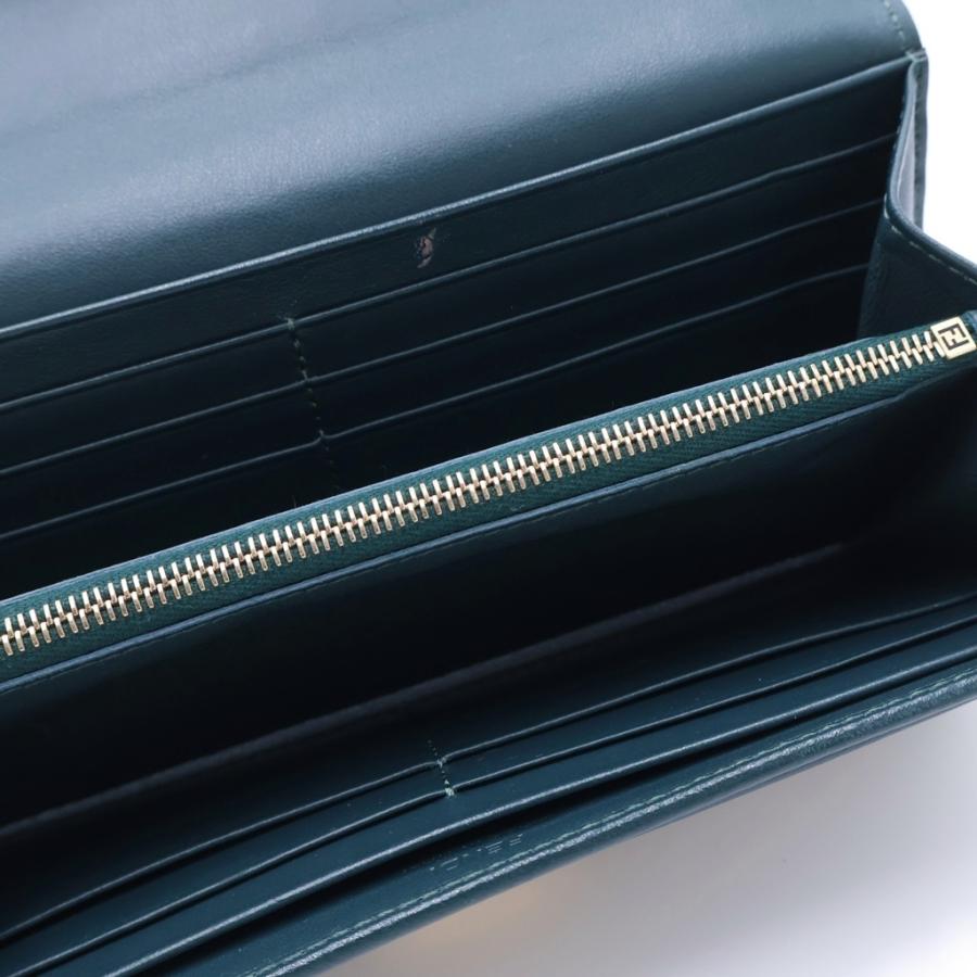 フェンディ フェンディ ピーカブー ラウンドファスナー ロングウォレット 長財布 カードケース グリーンベージュ A3ZNの画像