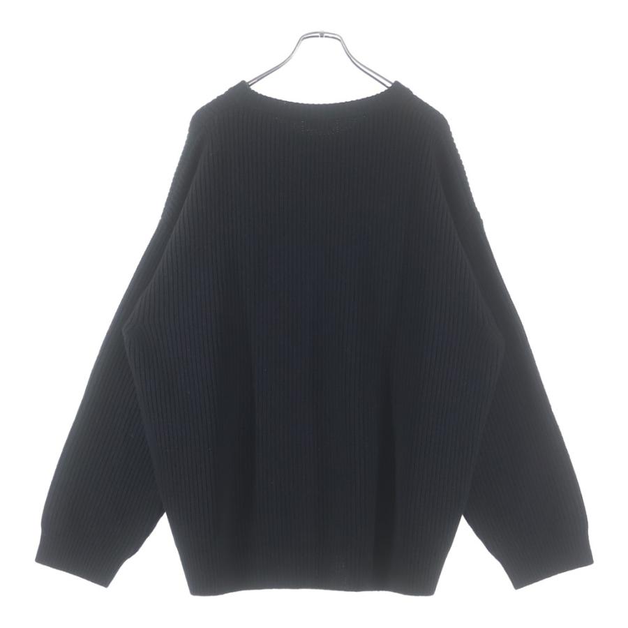 CELINE セリーヌ 21AW Embroidery Over Size Sweater ロゴエンブロイダリー オーバーサイズニットセーター ブラック 2A19R423Pの画像