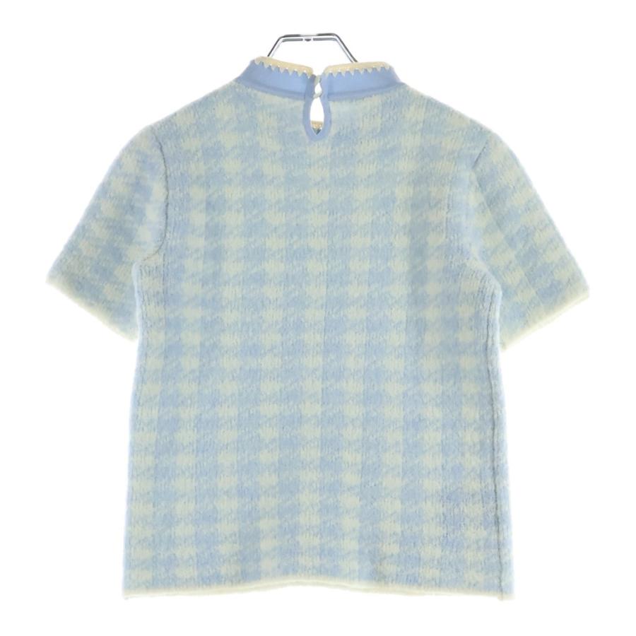 miumiu ミュウミュウ セットアップ チェック総柄 ウールニット 半袖