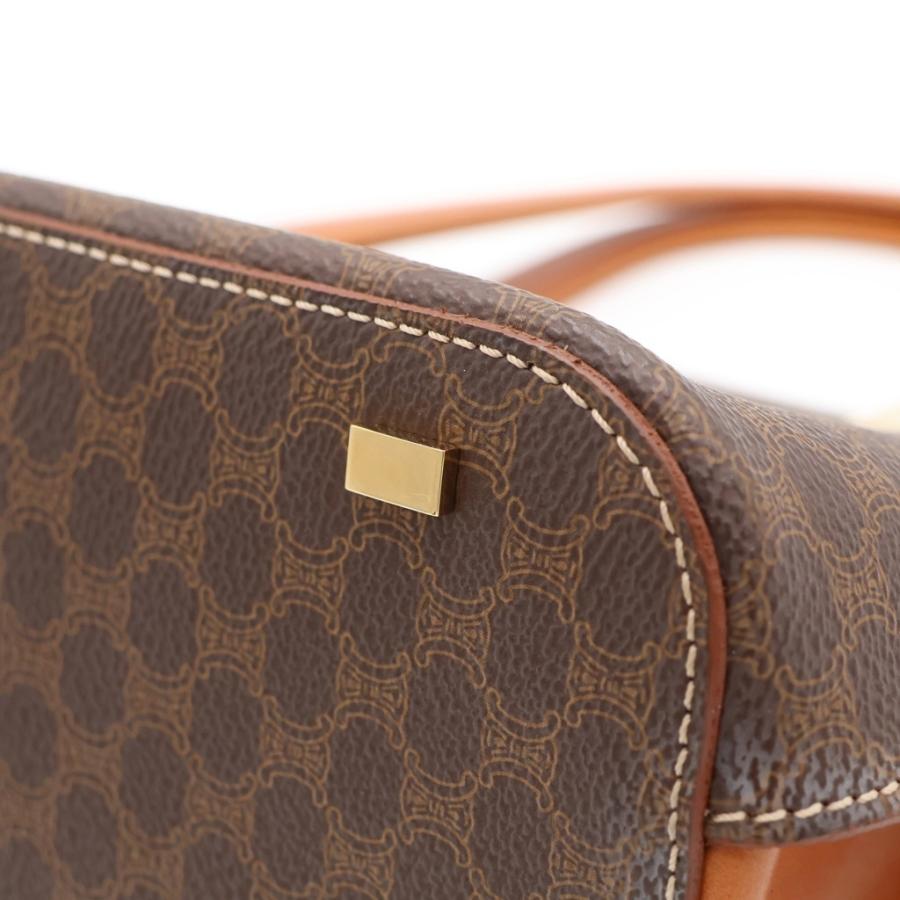 CELINE（セリーヌ） マカダム ハンドバッグ ミニトートバッグ ブラウン 
