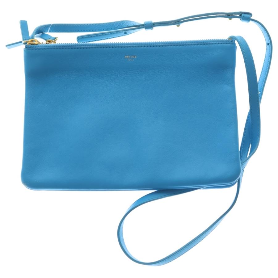 CELINE（セリーヌ） トリオ ラージ レザー ショルダーバッグ ポーチ 