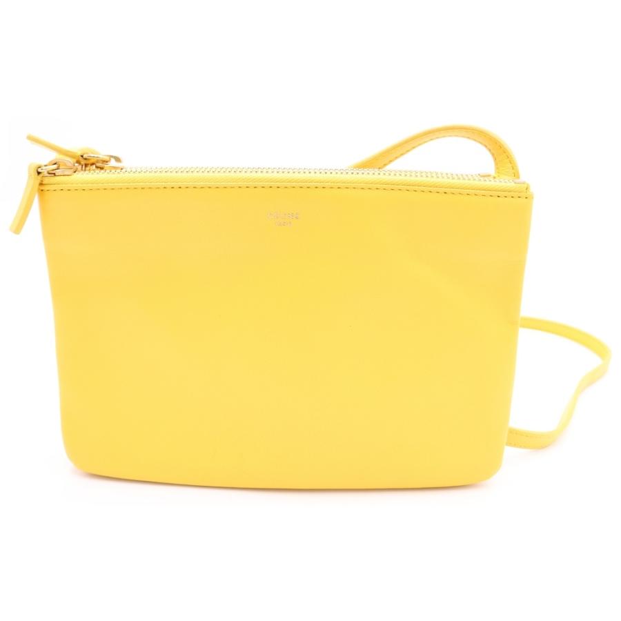 CELINE セリーヌ トリオ スモール ショルダーバッグ ポシェット ポーチ CELINE（セリーヌ） トリオ スモール レザー ショルダーバッグ ポーチ