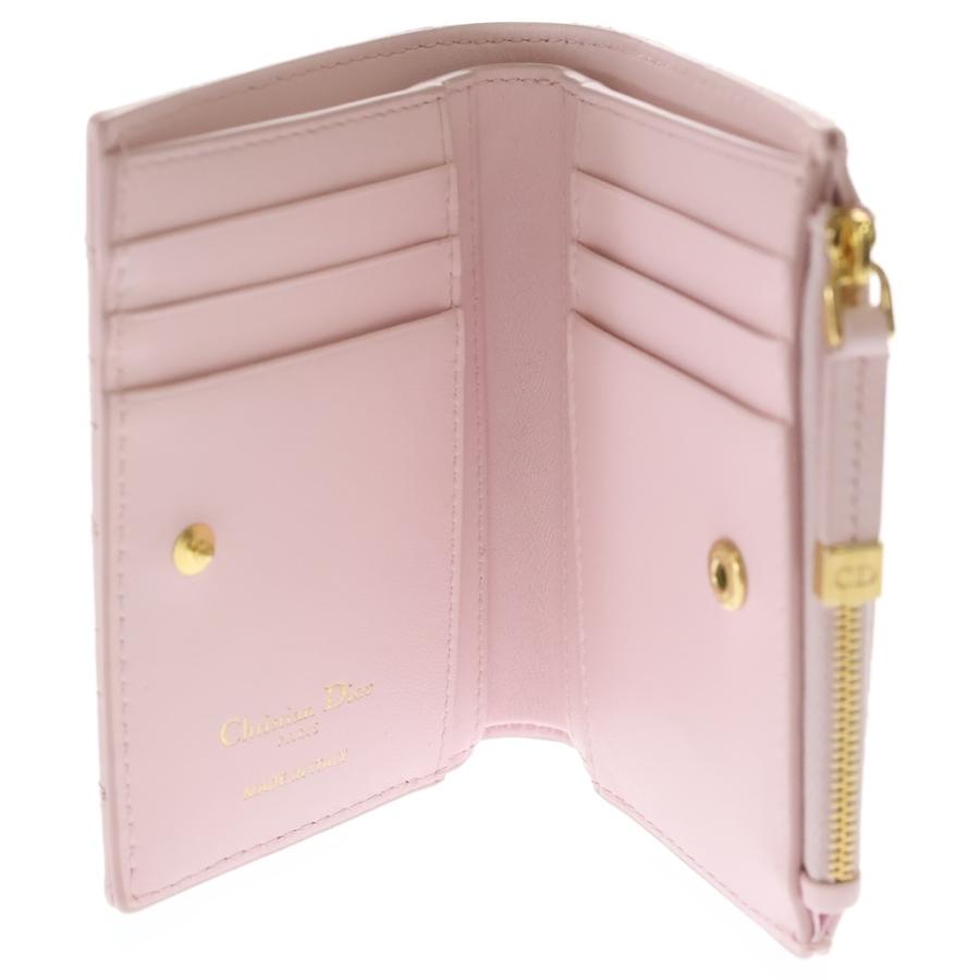 DIOR ディオール カロ ピンク ハート 二つ折り財布 コンパクト