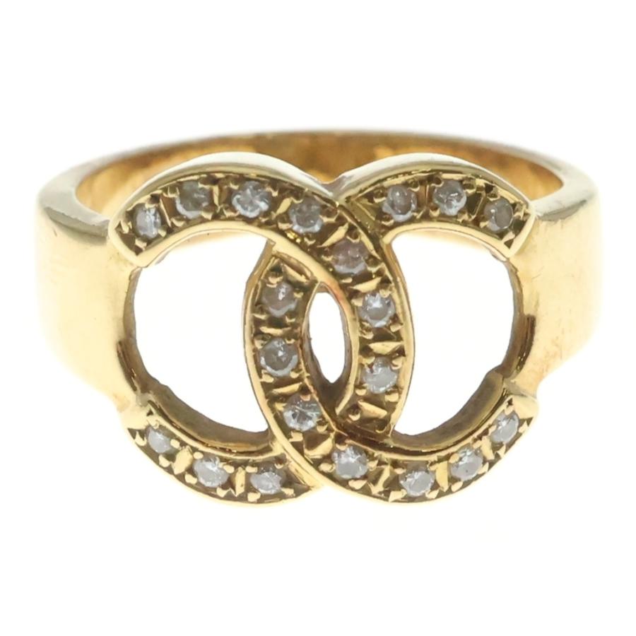 CHANEL（シャネル） ココマーク ダイヤ Au750 K18YG リング D0.15ct