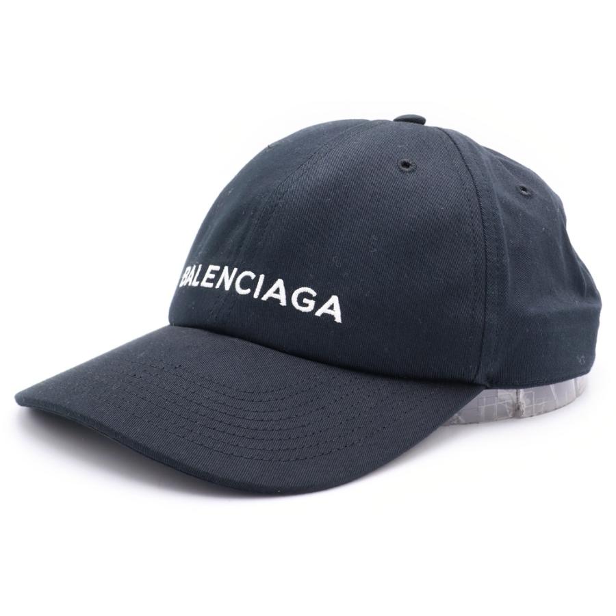 BALENCIAGA（バレンシアガ） ロゴ刺繍ベースボールキャップ ブラック