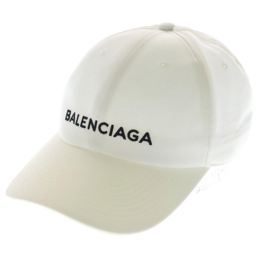 BALENCIAGA（バレンシアガ） ロゴ 刺繍ベースボールキャップ ホワイト