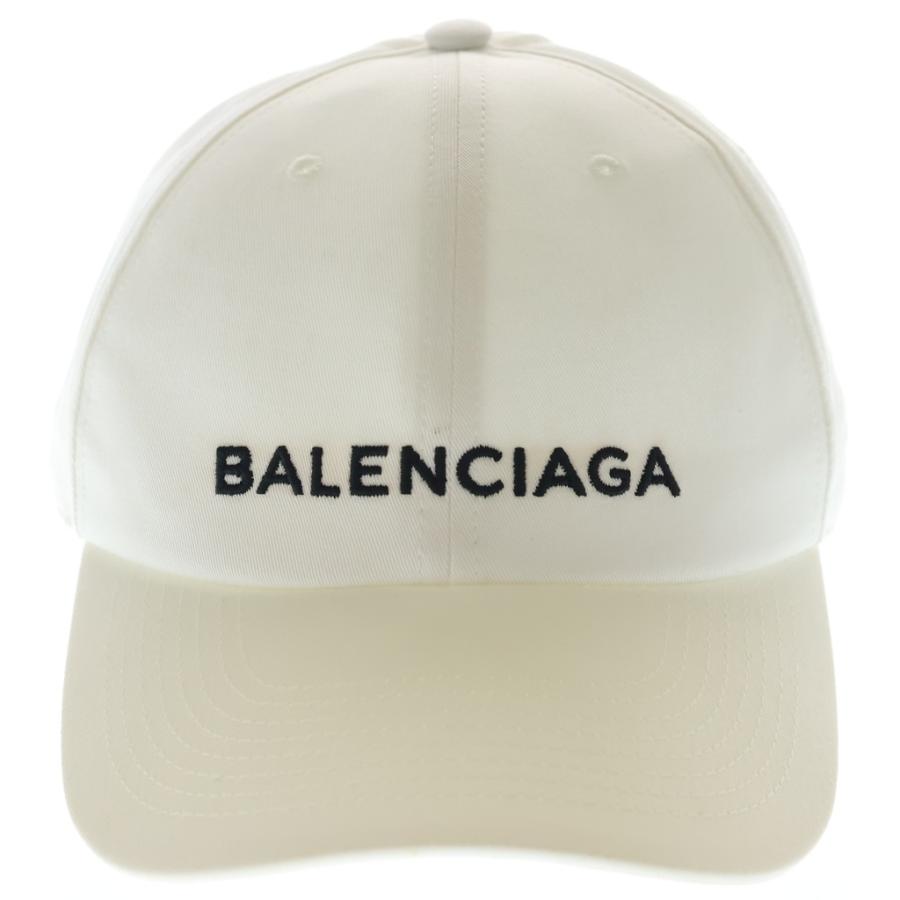 BALENCIAGA（バレンシアガ） ロゴ 刺繍ベースボールキャップ ホワイト