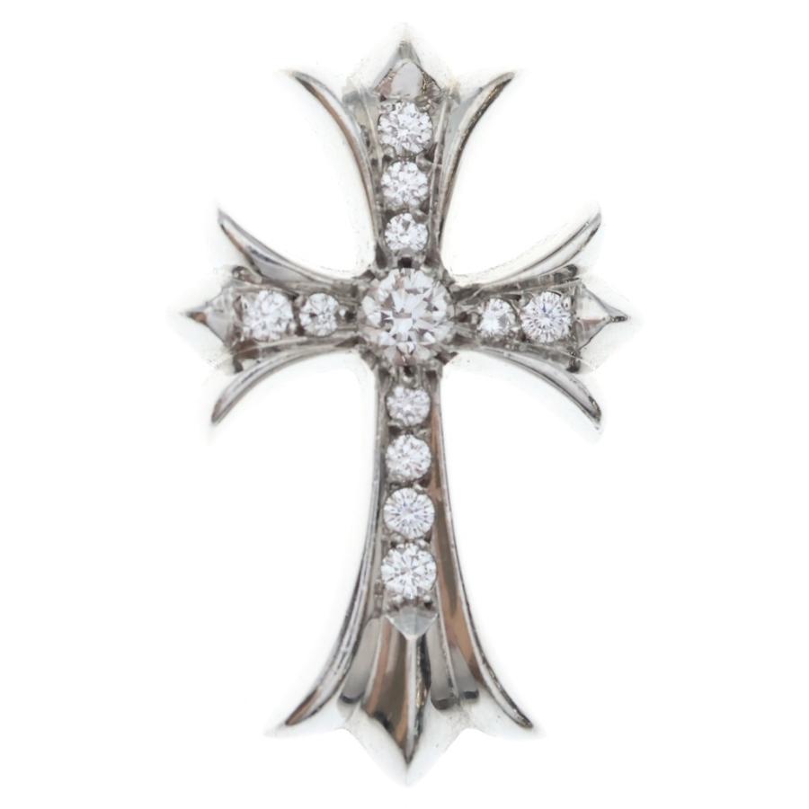 CHROME HEARTS（クロムハーツ） 18KWG CH CRS SML P/DIA スモールCH