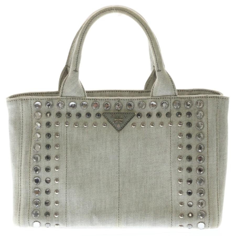 PRADA（プラダ） カナパ ビジュー ラインストーン 2WAYハンドバッグ