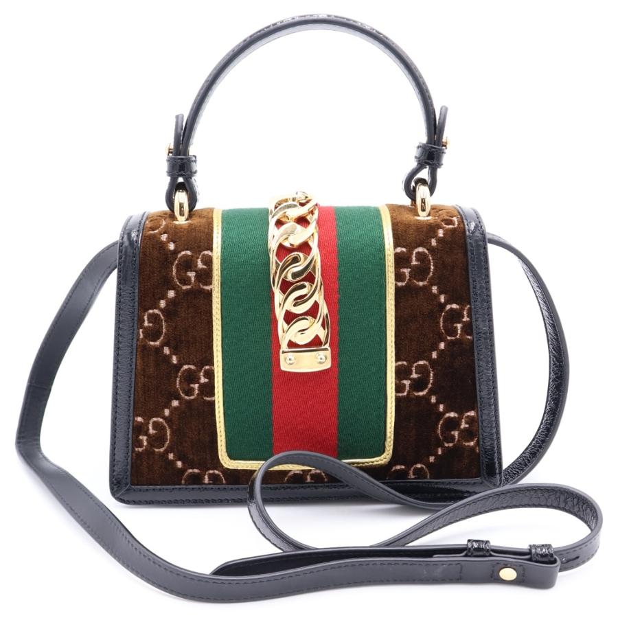 GUCCI（グッチ） シルヴィ シェリーライン ベルベット ベロア レザー