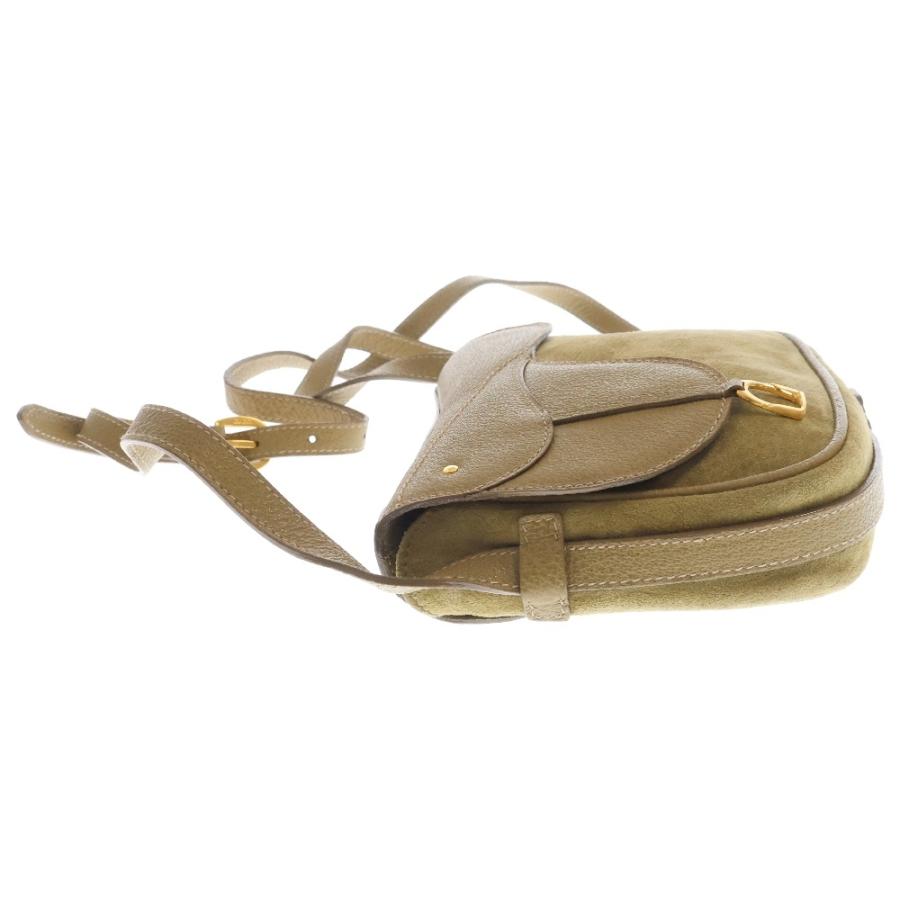 GUCCI ショルダーバック GUCCI（グッチ） ショルダーバッグ カーキ レザー×スエード 斜め掛け