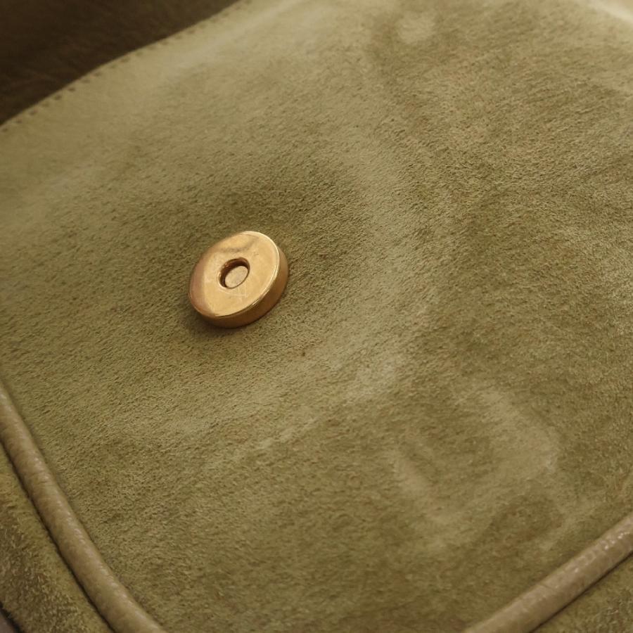 GUCCI（グッチ） ショルダーバッグ カーキ レザー×スエード 斜め掛け 