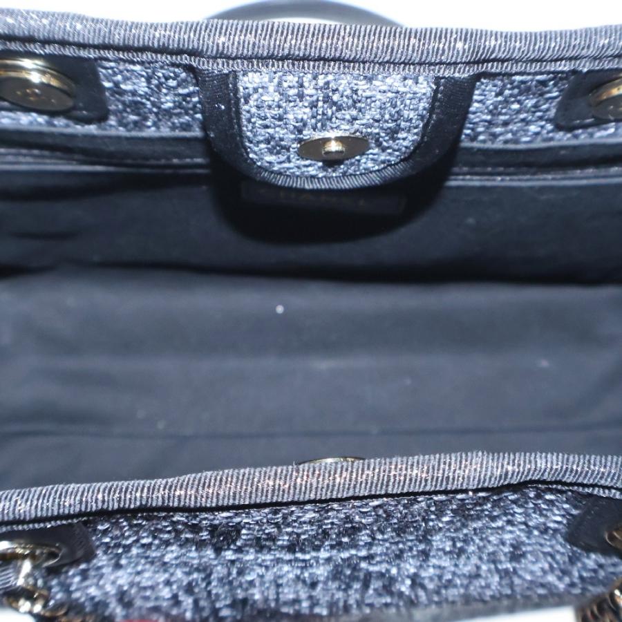 CHANEL（シャネル） ドーヴィルMM チェーントートバッグ ツイード