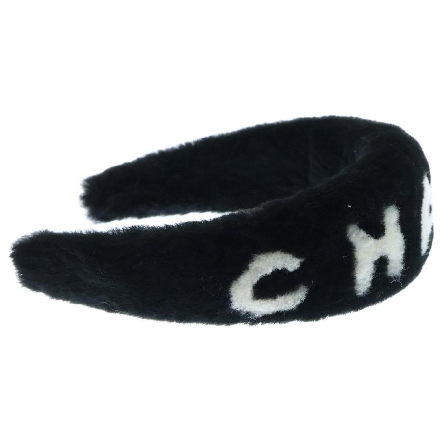 CHANEL ロゴ付きヘアバンド ブラック新品未使用品 CHANEL（シャネル） シャネルロゴ入り カチューシャ ヘアアクセサリー