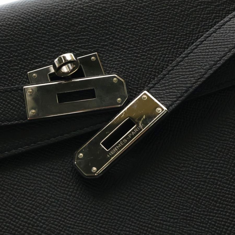 HERMES（エルメス） ケリーデペッシュ25 ブラック トゴ シルバー金具 Z