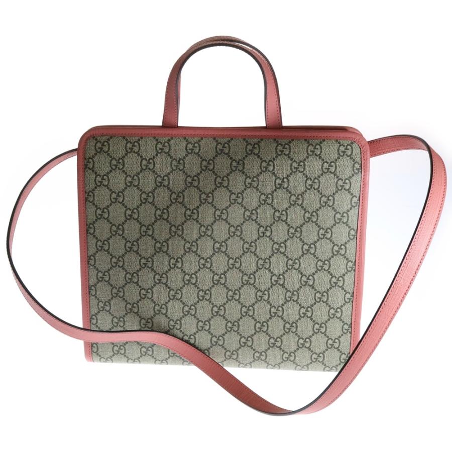 GUCCI グッチ ×ヒグチユウコ GGスプリーム チルドレンズ ニャンコとアノマロ PVC レザー 2WAY ハンド ショルダートートバッグ シルバー金具 ベージュ/ピンク 612992 GUCCI（グッチ） ×ヒグチユウコ GGスプリーム チルドレンズ ニャンコと