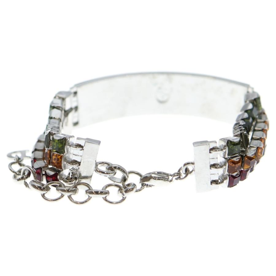 DIOR ディオール ロゴプレート ラインストーン ブレスレット レッド