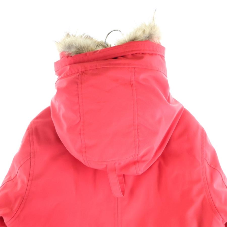   カナダグース ROSSCLAIR PARKA ロスクレアパーカー ロゴワッペン付ファーフーデッド ジップアップ ナイロン ダウンジャケット レッド 2580LA CANADA GOOSE（カナダグース） ロスクレアパーカー ロゴワッペン付