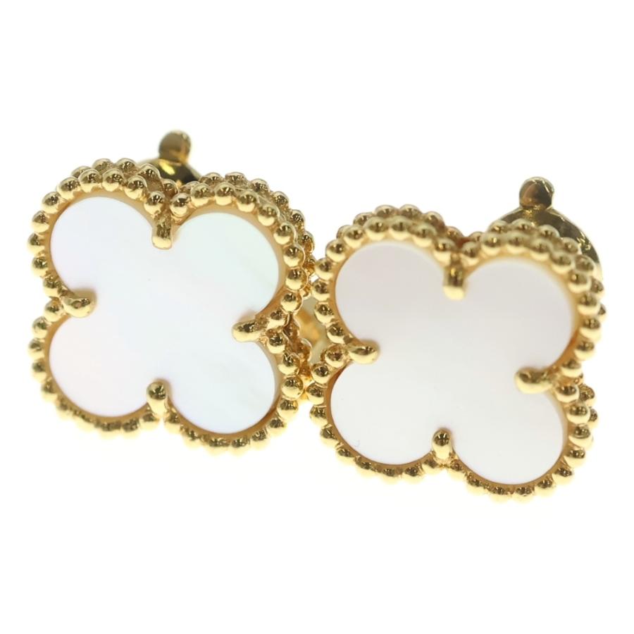 美品 ヴィンテージ アルハンブラ イヤリング Au750 Van Cleef & Arpels ヴァンクリーフアンドアーペル ヴィンテージ