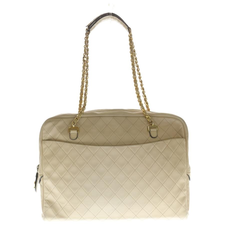 CHANEL ベージュ キルティング ショルダーバッグ CHANEL（シャネル） マトラッセ35 キルティング チェーンショルダー