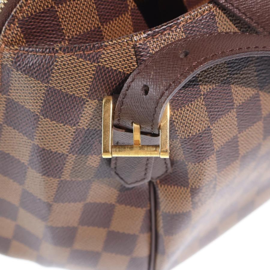 【極美品】ルイヴィトン ダミエ べレム ハンドバッグ トートバッグ ブラウン LOUIS VUITTON（ルイ・ヴィトン） ダミエ ベレムMM PVC レザー