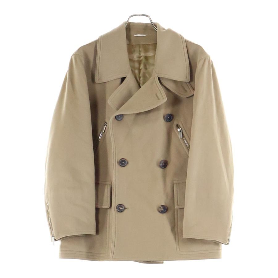 HERMES（エルメス） ジップポケット カシミヤウール Pコート ベージュ