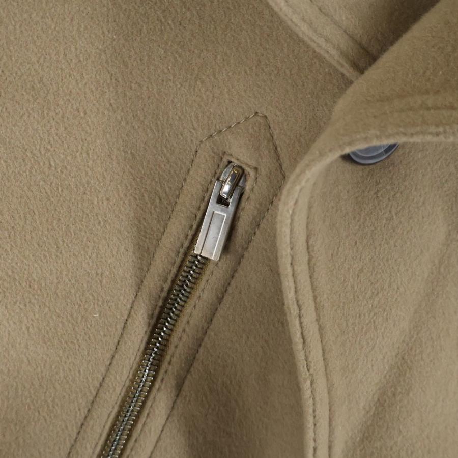 HERMES（エルメス） ジップポケット カシミヤウール Pコート ベージュ