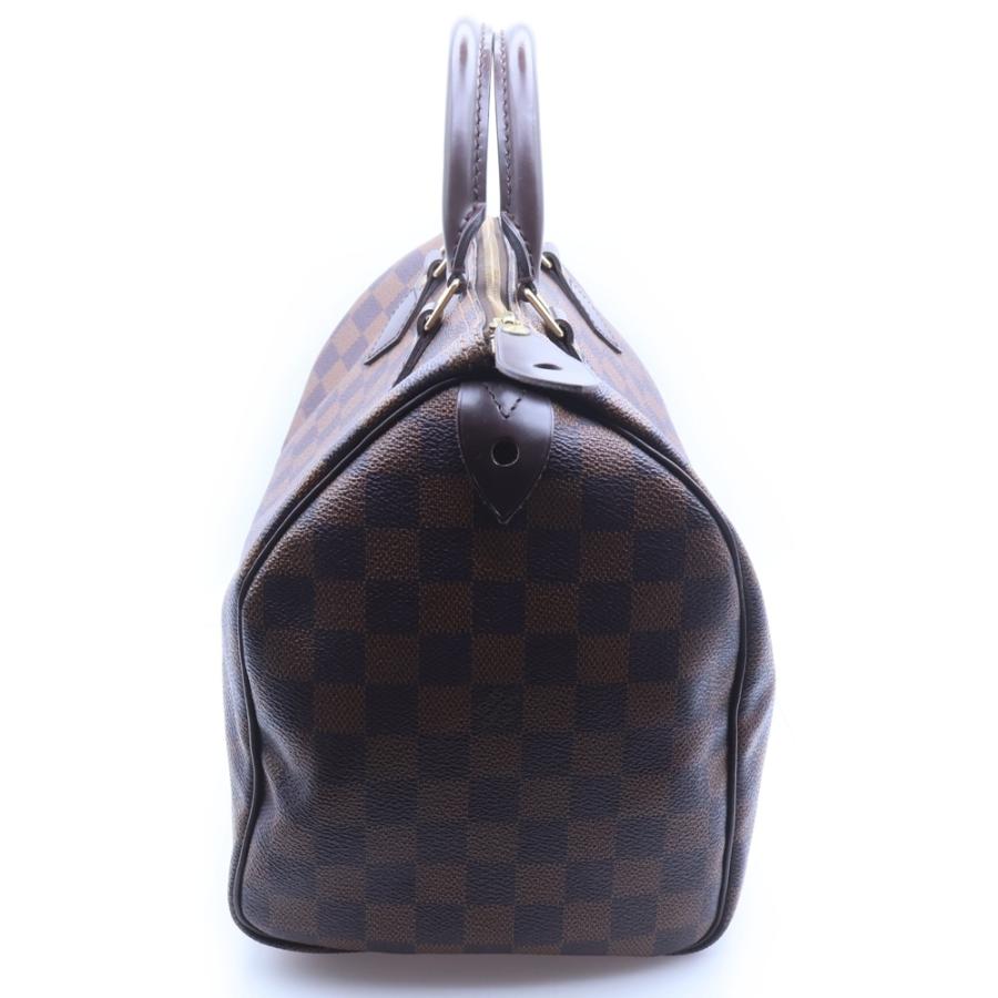 LOUIS VUITTON ルイヴィトン ダミエ スピーディ30 ハンドバッグ ボストンバッグ ブラウン レザー×PVC N41531 ゴールド金具