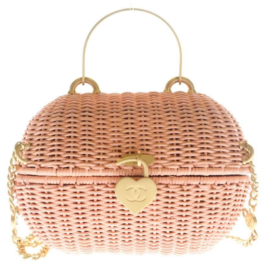CHANEL かごバッグ ハート型ロック付き CHANEL（シャネル） ハートロック 2WAYチェーンバッグ ハンドバッグ