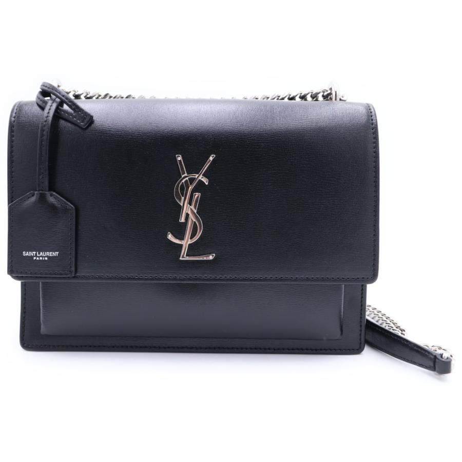 YSL ブラック ショルダーバッグ　サンローラン SAINT LAURENT PARIS サンローランパリ サンセット チェーンショルダー