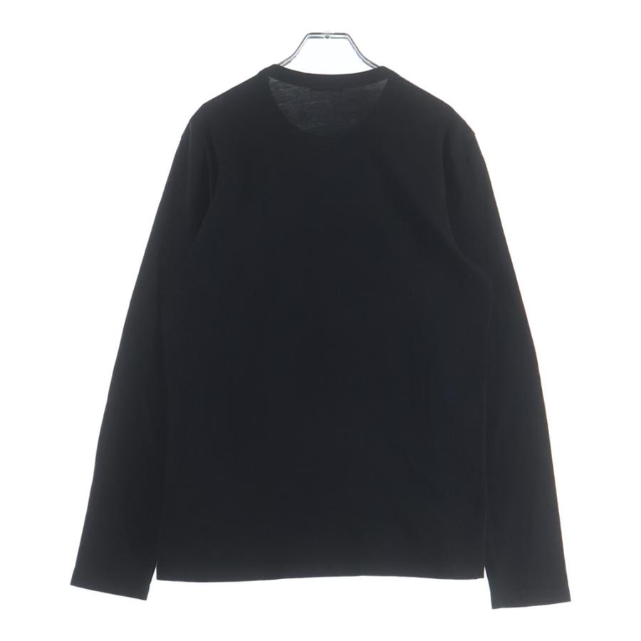 美品 MONCLER モンクレール マグリア ロゴ ロンT ブラック MONCLER（モンクレール） MAGLIA T-SHIRT クルーネック長袖Tシャツ