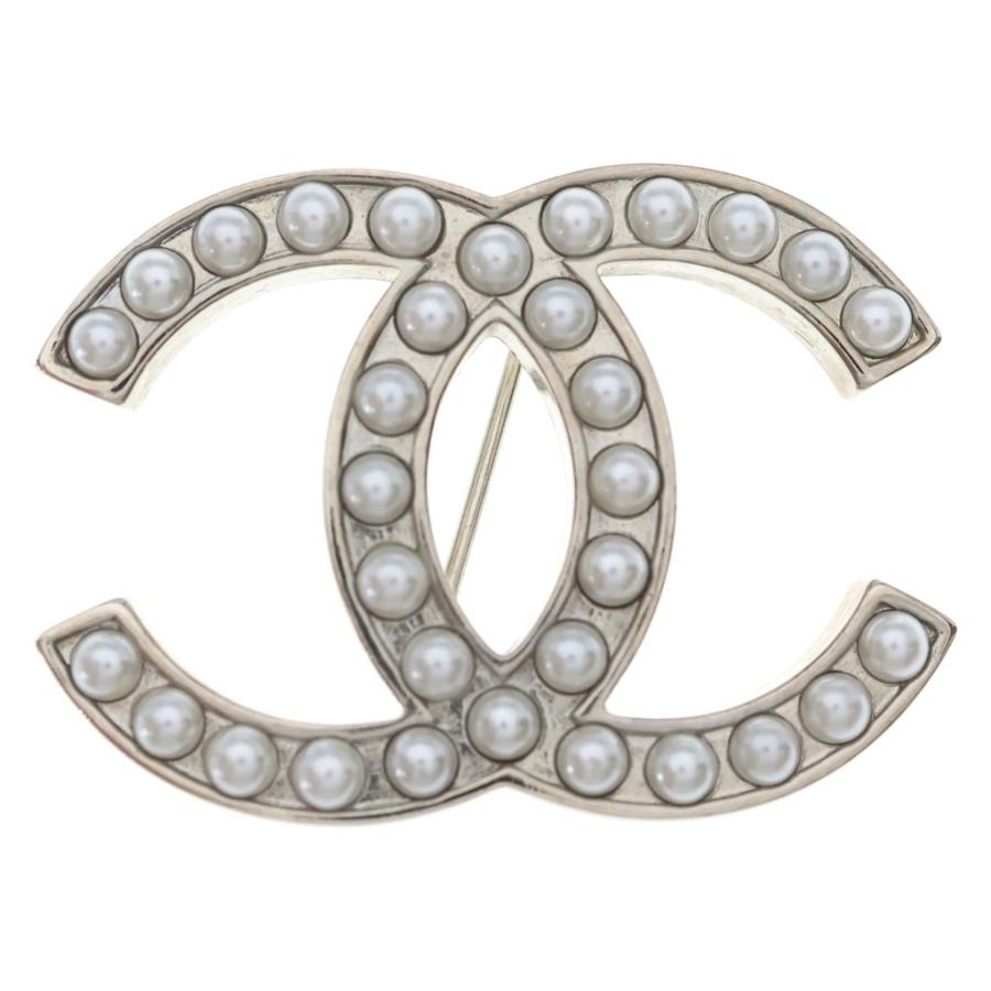 CHANEL（シャネル） ココマーク フェイクパール ブローチ ピンバッジ