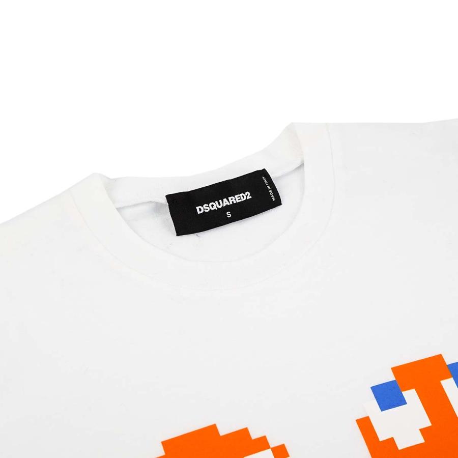 DSQUARED2 ディースクエアード 半袖Tシャツ S71GD1350 S23009 PAC-MAN COOL FIT メンズ パックマン コラボ 100 WHITE ホワイト｜shopcarves｜05